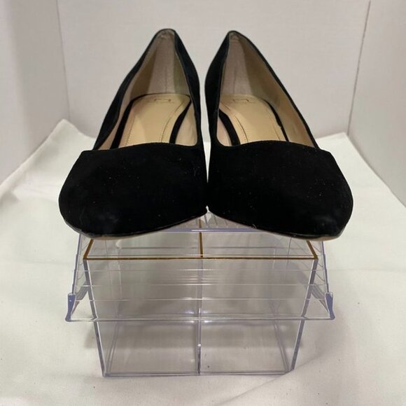 Marc Fisher LTD Black Suede Pointed Toe Block Heel Pumps Size 11M - Picture 7 of 14